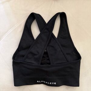 Alphalete Cross-Back Black Sports Bra